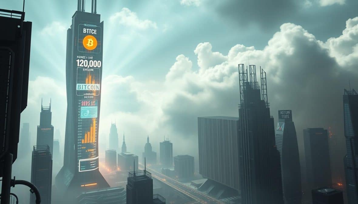bitcoin price live above 120k or below today